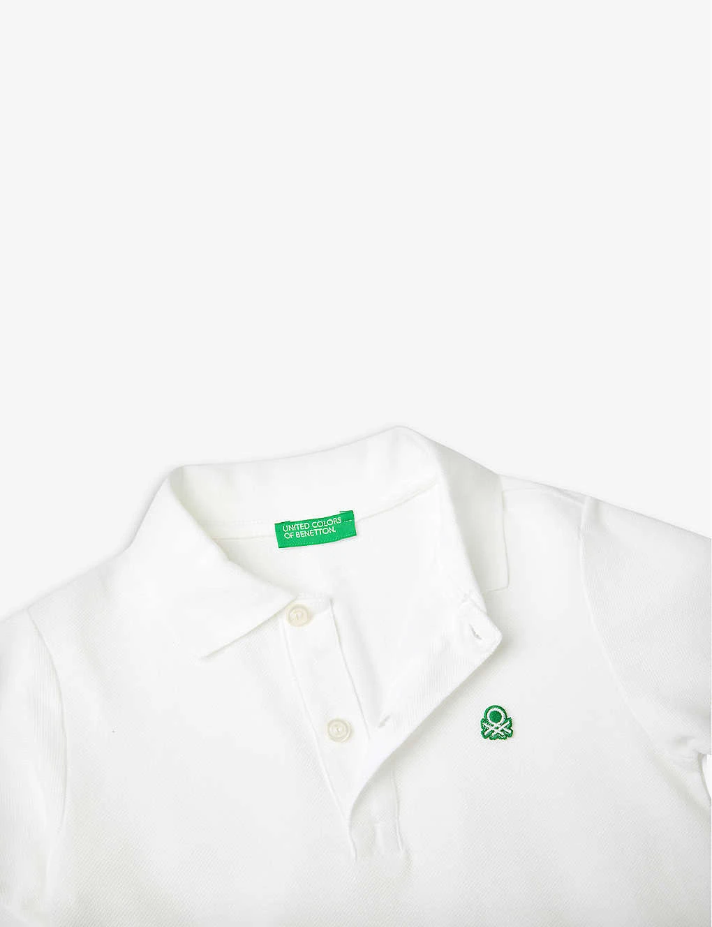 Benetton Logo-embroidered Cotton Polo Shirt 1-6 Years 2 Benetton Logo-embroidered Cotton Polo Shirt 1-6 Years - Image 2