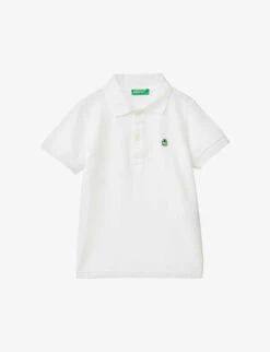 Benetton Logo-embroidered Cotton Polo Shirt 1-6 Years