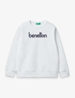 Benetton Logo-print Cotton-jersey Sweatshirt 6-14 Years
