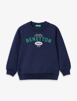 Benetton Logo-print Cotton-jersey Sweatshirt 1-6 Years
