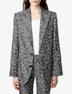 Zadig & Voltaire Vegy Floral-print Jacquard Woven Blazer 7 Zadig & Voltaire Vegy Floral-print Jacquard Woven Blazer -Selfridges Store R04151948 MULTICOLOR ALT02