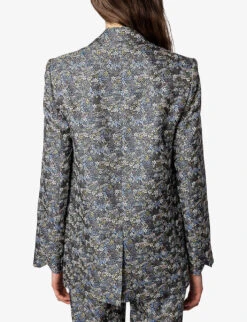 Zadig & Voltaire Vegy Floral-print Jacquard Woven Blazer 8 Zadig & Voltaire Vegy Floral-print Jacquard Woven Blazer -Selfridges Store R04151948 MULTICOLOR ALT03