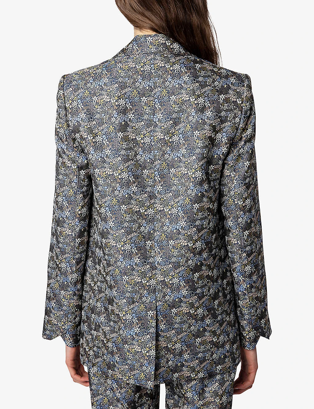 Zadig & Voltaire Vegy Floral-print Jacquard Woven Blazer 4 Zadig & Voltaire Vegy Floral-print Jacquard Woven Blazer - Image 4