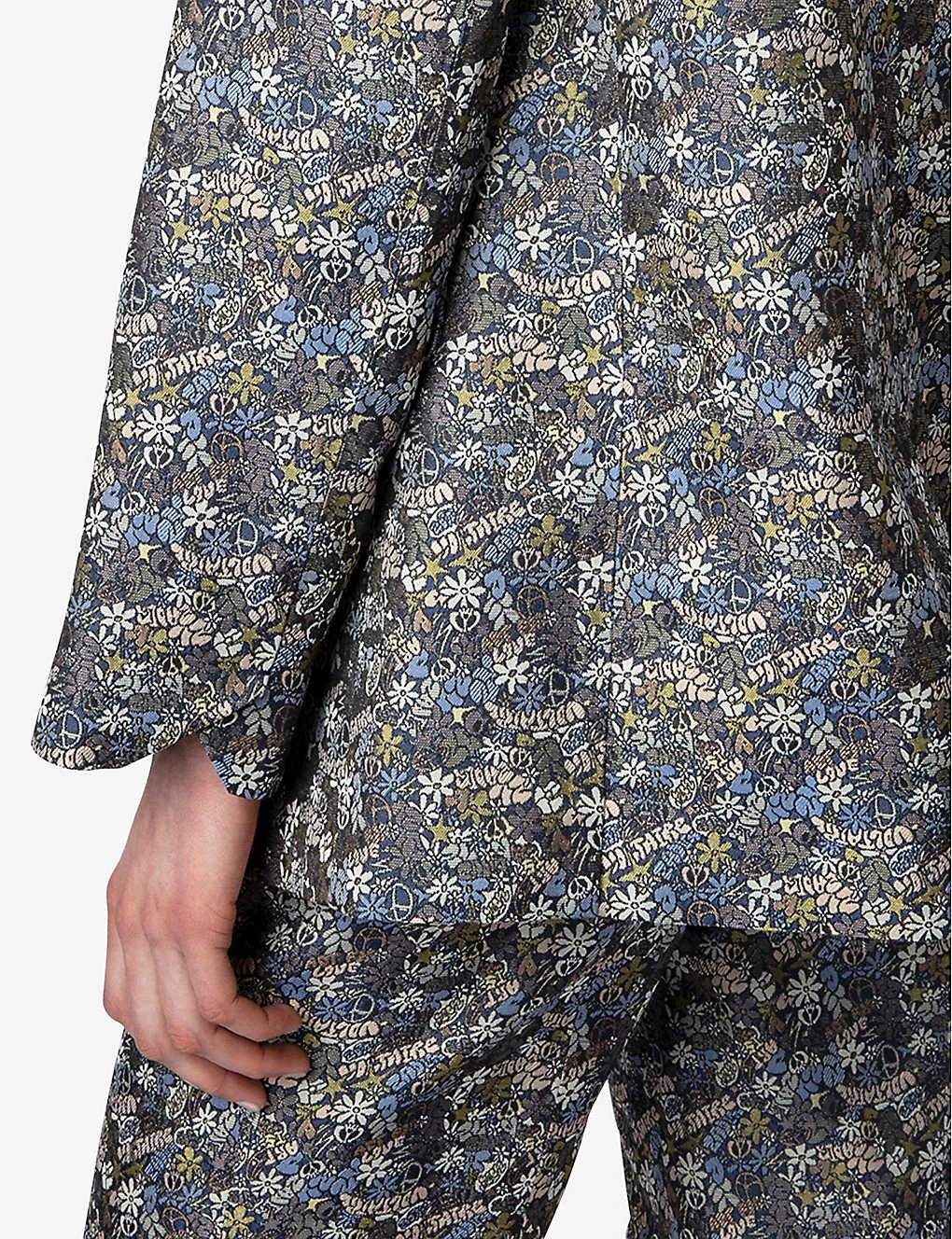 Zadig & Voltaire Vegy Floral-print Jacquard Woven Blazer 5 Zadig & Voltaire Vegy Floral-print Jacquard Woven Blazer - Image 5