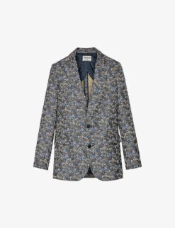 Zadig & Voltaire Vegy Floral-print Jacquard Woven Blazer