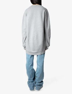 Zadig & Voltaire Freya Photoprint Cotton Sweatshirt -Selfridges Store R04151986 GRISCHINE ALT03