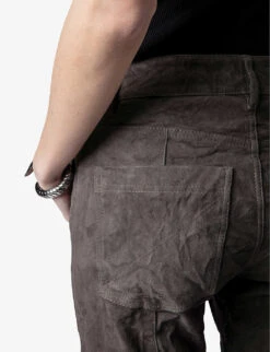 Zadig & Voltaire Priva Flared-leg Slim-fit Leather Trousers -Selfridges Store R04152001 ELEPHANT ALT04