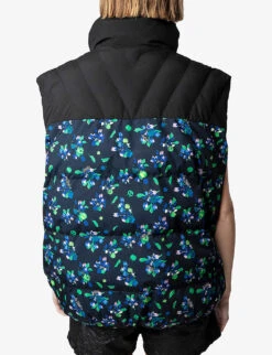 Zadig & Voltaire Kera Reversible Woven Gilet -Selfridges Store R04153138 NOIR ALT03