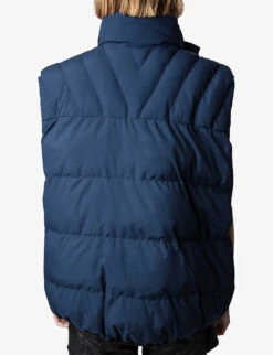 Zadig & Voltaire Kera Reversible Woven Gilet -Selfridges Store R04153138 NOIR ALT04