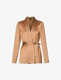 Paige Kadisha Belted Rayon-blend Blazer