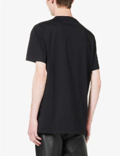 Alexander McQueen Graffiti Graphic-print Regular-fit Cotton-jersey T-shirt -Selfridges Store R04153558 BLACKMIX ALT03