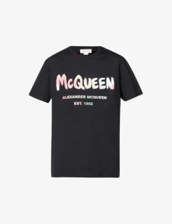 Alexander McQueen Graffiti Graphic-print Regular-fit Cotton-jersey T-shirt
