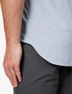 Lululemon Drysense Crewneck Recycled-stretch Polyester Blend T-shirt -Selfridges Store R04153882 HEATHEREDCHAMBRAY ALT04