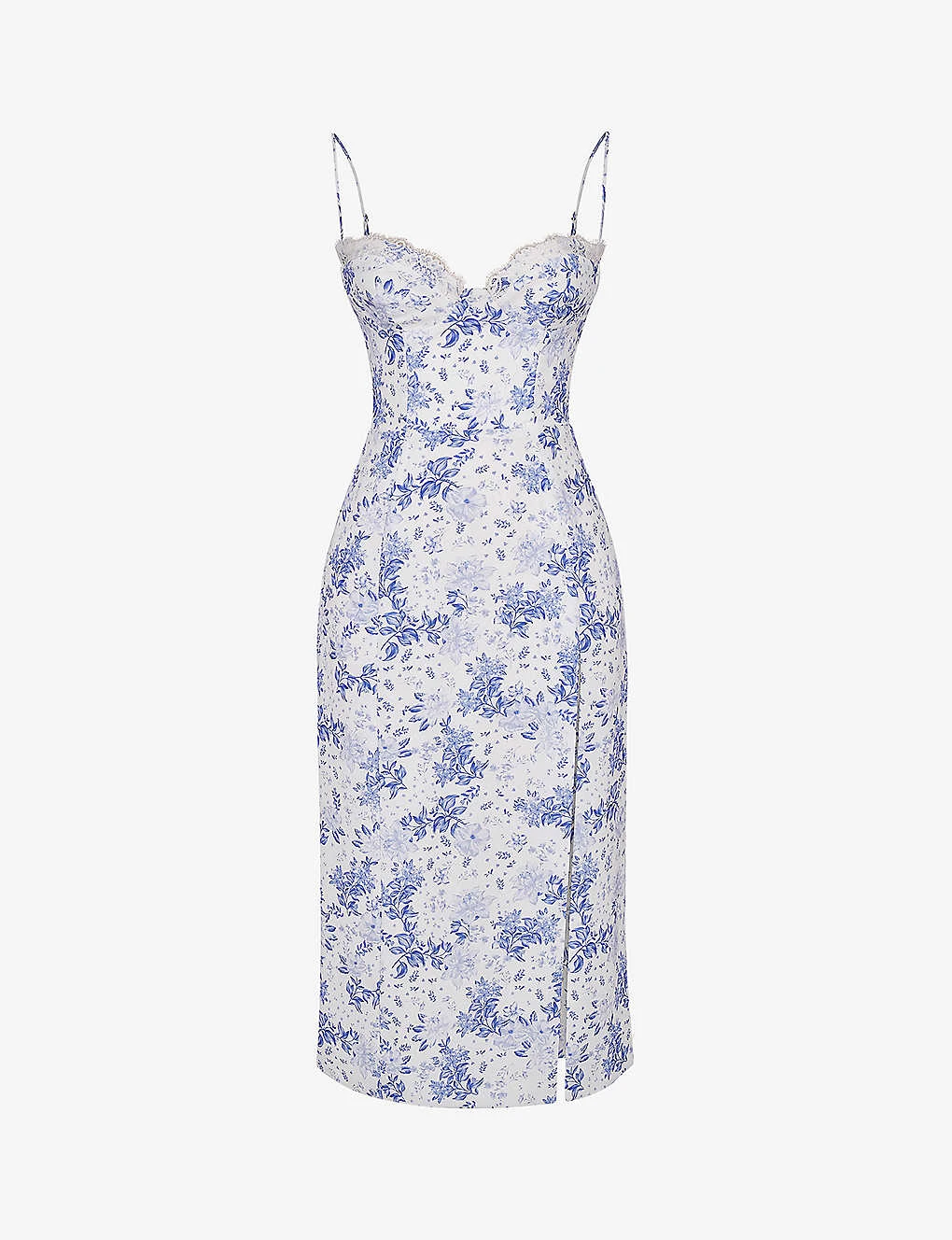 Charlotte Floral-print Fitted-corset Stretch-woven Midi Dress 1 Charlotte Floral-print Fitted-corset Stretch-woven Midi Dress