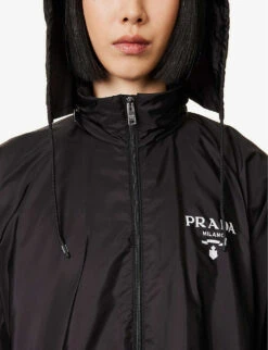 Prada Re-Nylon Concealable-hood Regular-fit Recycled Polyamide Coat -Selfridges Store R04154502 NERO ALT04
