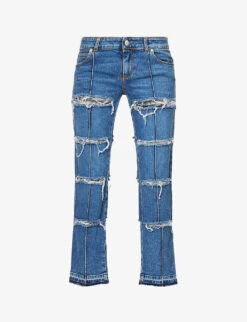 Alexander McQueen Slim-leg Mid-rise Stretch-denim Jeans