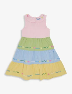 Olivia Rubin Flora Striped Cotton-blend Dress 4-13 Years 5 Olivia Rubin Flora Striped Cotton-blend Dress 4-13 Years -Selfridges Store R04154820 COLOURBLOCK ALT02