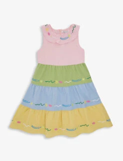 Olivia Rubin Flora Striped Cotton-blend Dress 4-13 Years