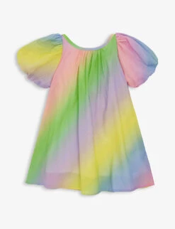 Olivia Rubin Olympia Rainbow-print Cotton Dress 4-13 Years -Selfridges Store R04154824 PASTELRAINBOW ALT02