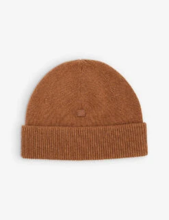 Acne Studios Kana Logo-patch Wool-knit Beanie Hat