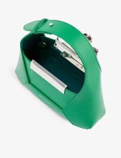 Alexander McQueen The Jewelled Mini Leather Hobo Bag -Selfridges Store R04156730 BRIGHTGREEN ALT03