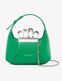 Alexander McQueen The Jewelled Mini Leather Hobo Bag