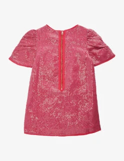 Marc Jacobs Graphic-design Sequin-embellished Woven Mini Dress 4-12 Years -Selfridges Store R04157204 FUSCHIA ALT02