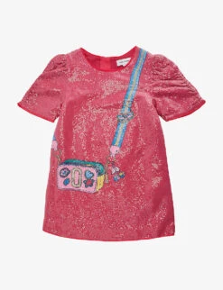 Marc Jacobs Graphic-design Sequin-embellished Woven Mini Dress 4-12 Years