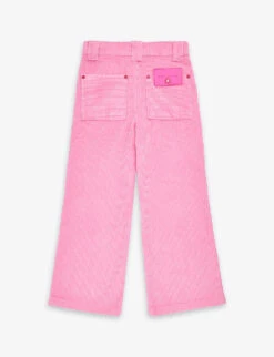 Marc Jacobs Logo-patch Flared Cotton-corduroy Trousers 6-12 Years -Selfridges Store R04157210 APRICOT ALT02