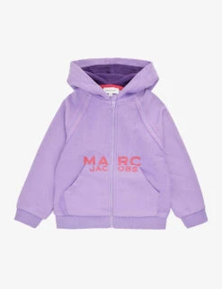 Marc Jacobs Brand-print Relaxed-fit Cotton-blend Hoody 4-12 Years