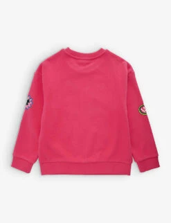 Marc Jacobs Logo-print Long-sleeve Cotton-jersey Sweatshirt 4-12 Years -Selfridges Store R04157222 FUSCHIA ALT02