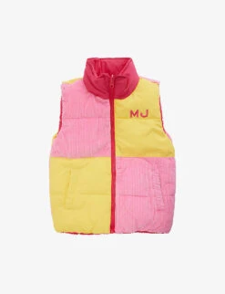 Marc Jacobs Logo-embroidered Reversible-design Cotton-corduroy Gilet 4-12 Years 8 Marc Jacobs Logo-embroidered Reversible-design Cotton-corduroy Gilet 4-12 Years -Selfridges Store R04157231 FUSCHIA ALT03