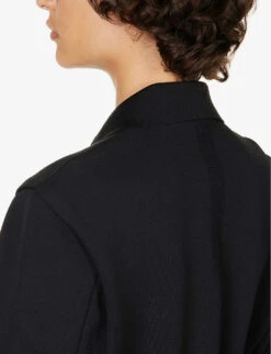 Gauge Notched-lapel Recycled Polyester-blend Jacket -Selfridges Store R04157888 BLACK ALT05