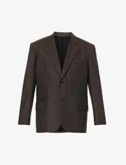Bottega Veneta Notched-lapel Single-breasted Relaxed-fit Wool Blazer
