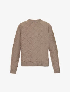 Bottega Veneta Intrecciato-motif Relaxed-fit Stretch-wool Blend Jumper