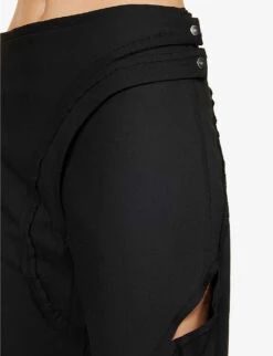 Coruscate Wrap-over Recycled Polyester And Wool-blend Trousers 9 Coruscate Wrap-over Recycled Polyester And Wool-blend Trousers -Selfridges Store R04158015 BLACK ALT04