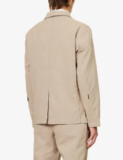 Snow Peak Air Comfort Single-breasted Regular-fit Woven Blazer -Selfridges Store R04159201 BEIGE ALT03