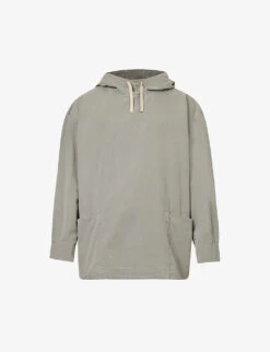 Snow Peak Funnel-neck Dropped-shoulder Oversized Cotton Hooded Anorak