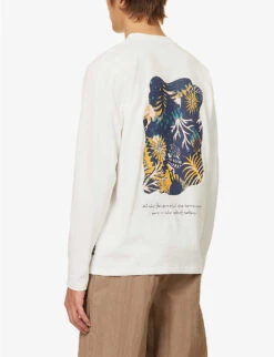 Snow Peak Logo-print Crewneck Cotton-blend T-shirt 8 Snow Peak Logo-print Crewneck Cotton-blend T-shirt -Selfridges Store R04159214 WHITE ALT03