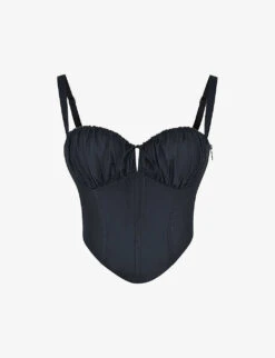 Analia Sweetheart-neckline Stretch-cotton Bustier Top