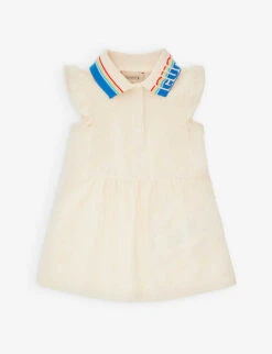 Gucci Brand-print Jacquard A-line Cotton-jersey Dress