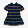 Gucci Striped Logo-embroidered Cotton-jersey Dress 3-36 Months