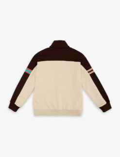 Gucci Logo-embroidered Striped Woven Jacket 6-12 Years -Selfridges Store R04160323 DKCHOCOLATEIVORYMX ALT02