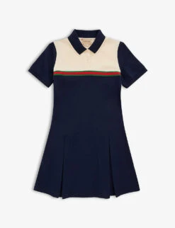 Gucci Striped Polo Stretch-cotton Dress 4-12 Years