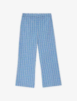 Gucci Jacquard-print Flared-leg Stretch-woven Trousers 6-12 Years