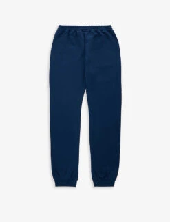 Gucci Logo-patch Elasticated-waist Cotton-jersey Jogging Bottoms 4-12 Years -Selfridges Store R04160357 PRUSSIANBLUEMX ALT02