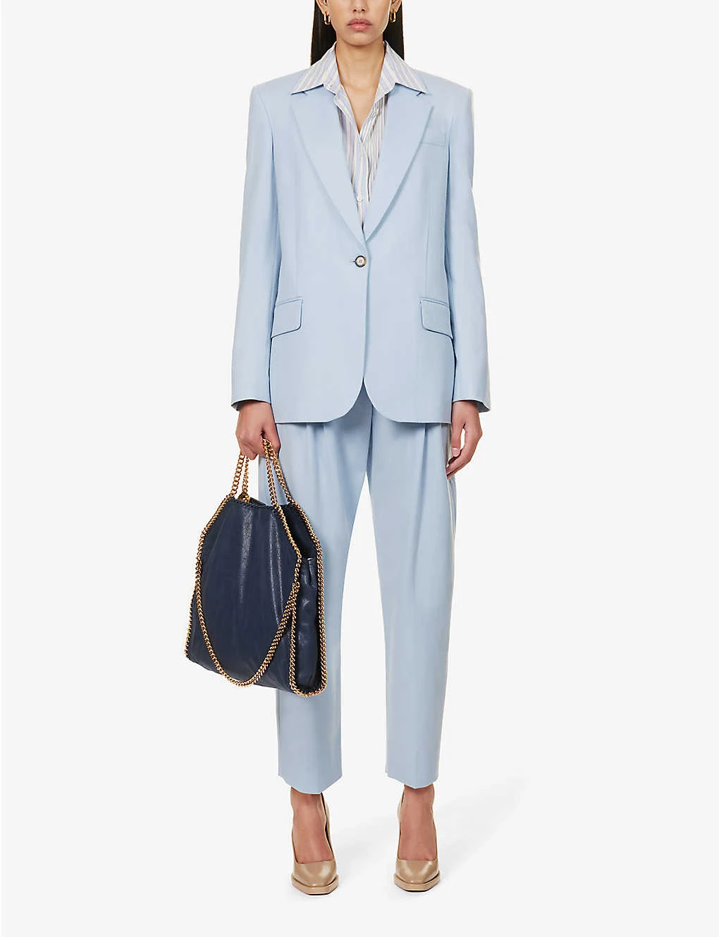 STELLA MCCARTNEY Single-breasted Padded-shoulder Wool Blazer 2 STELLA MCCARTNEY Single-breasted Padded-shoulder Wool Blazer - Image 2