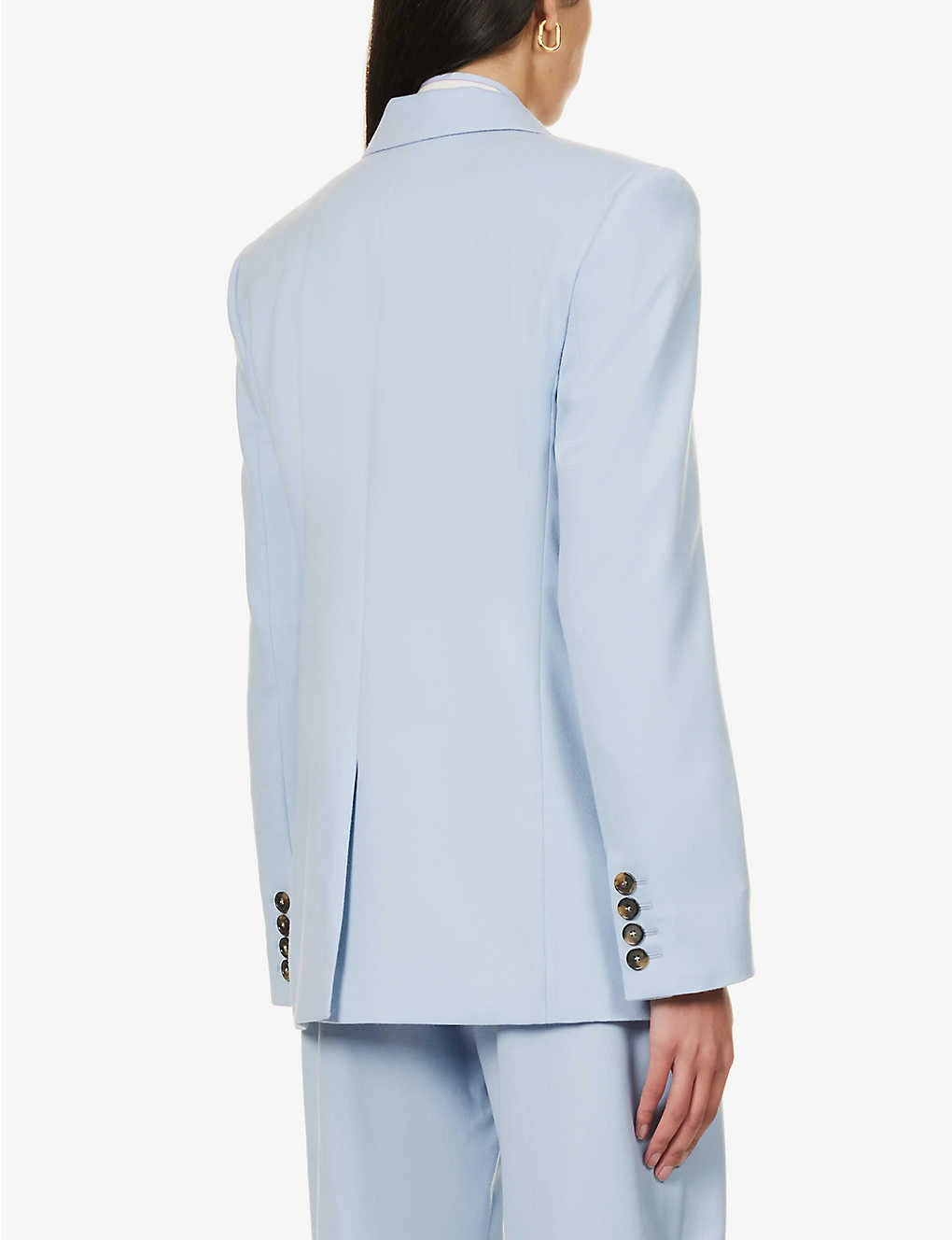 STELLA MCCARTNEY Single-breasted Padded-shoulder Wool Blazer 4 STELLA MCCARTNEY Single-breasted Padded-shoulder Wool Blazer - Image 4