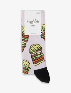 Happy Socks Burger Stretch Cotton-blend Socks