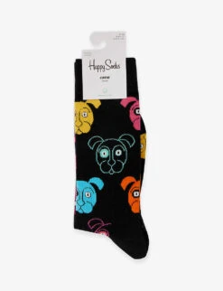 Happy Socks Classic Dog Pack Of Two Stretch Cotton-blend Socks
